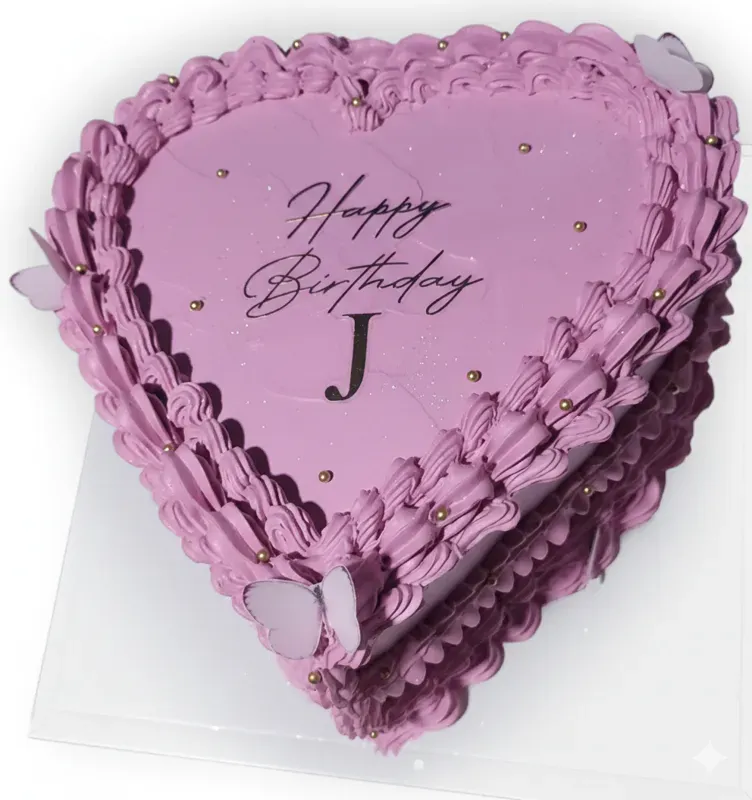 Torta de corazón personalizada
